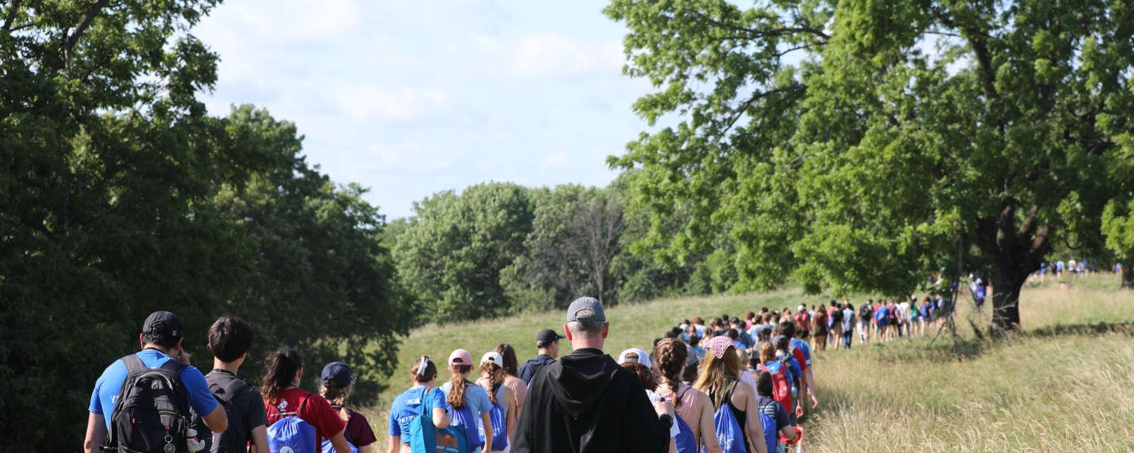 BCYC students on a hike